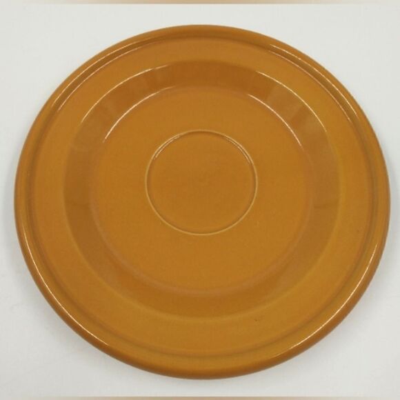 Emile Henry France 3 Saucers Kitchen Dining Coffee Tea  Mustard Yellow - Picture 3 of 10